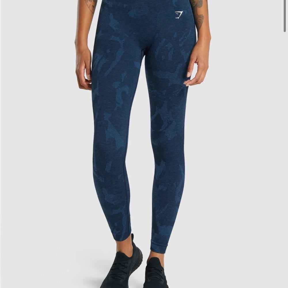 Gymshark Adapt Camo Seamless Leggings Sierra Navy